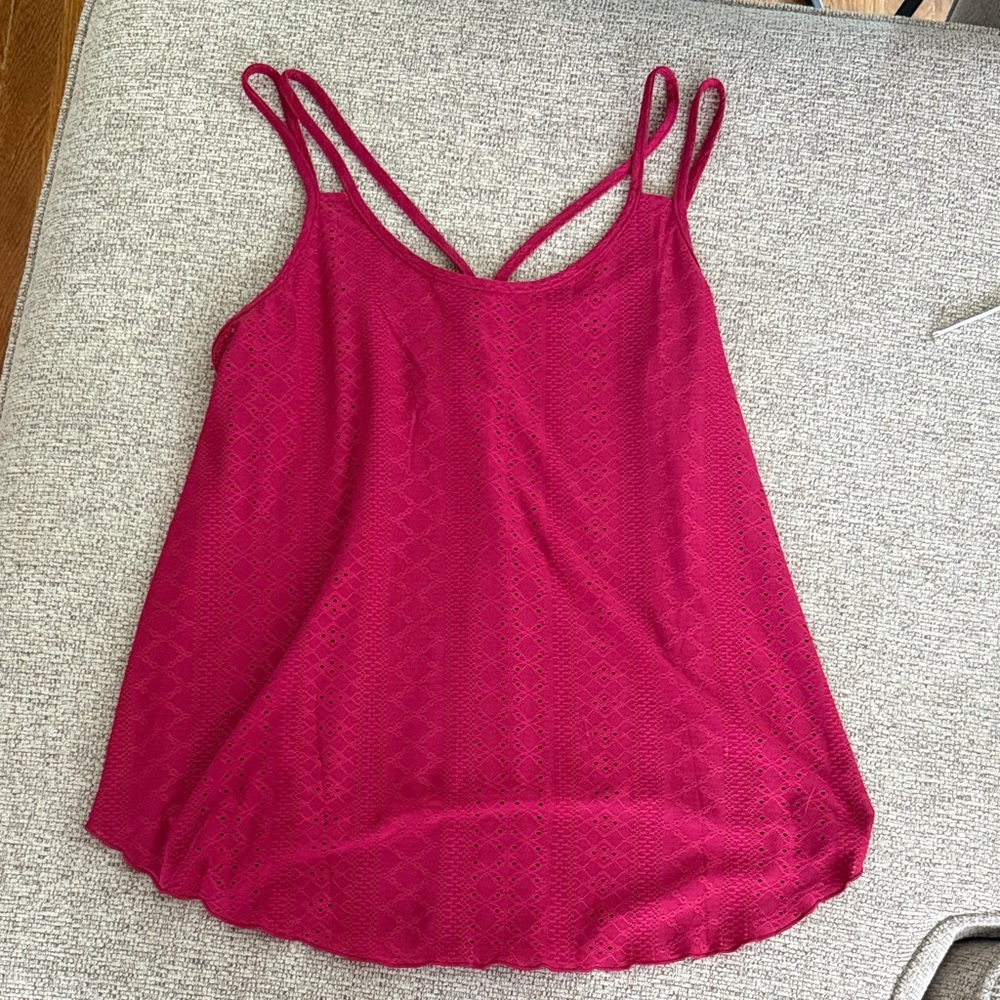 Women's Lace-Pattern Double-Strap Camisole - Magenta